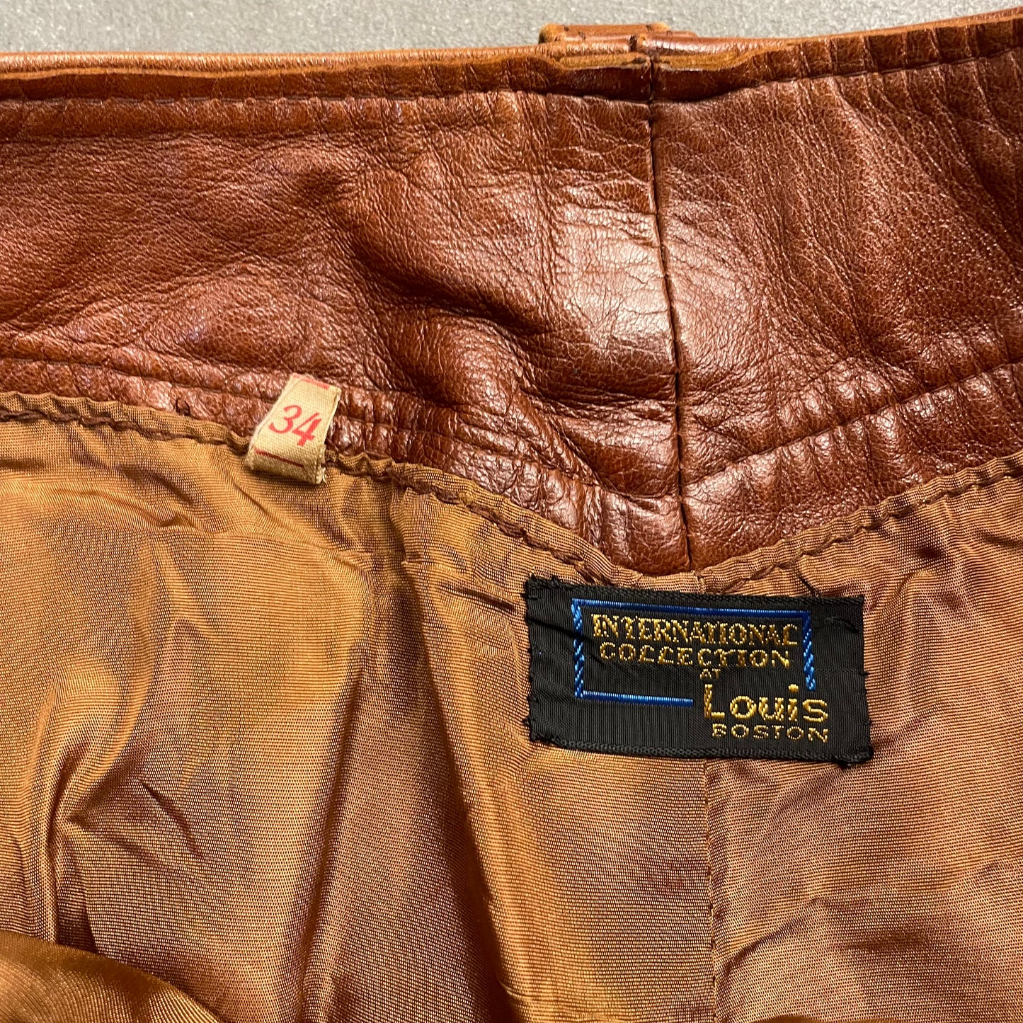 1960s silk lined leather pants