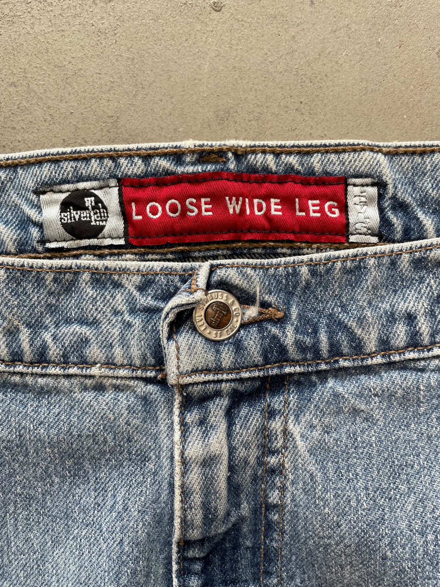 1990s Silver Tab Loose Wide Leg Denim
