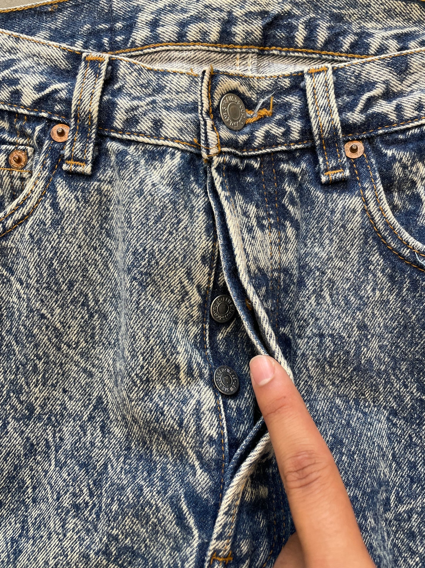 1980s 501xx Acid Wash Jeans