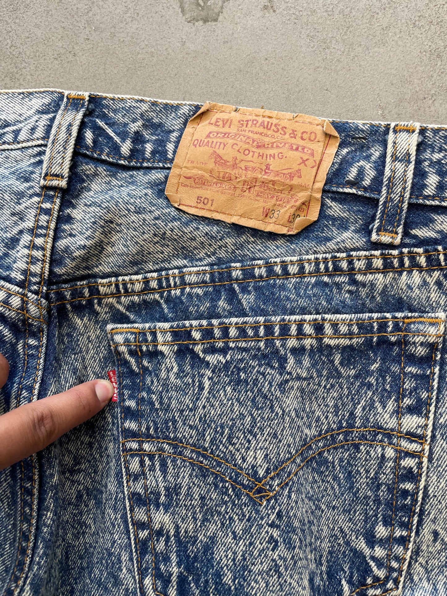 1980s 501xx Acid Wash Jeans