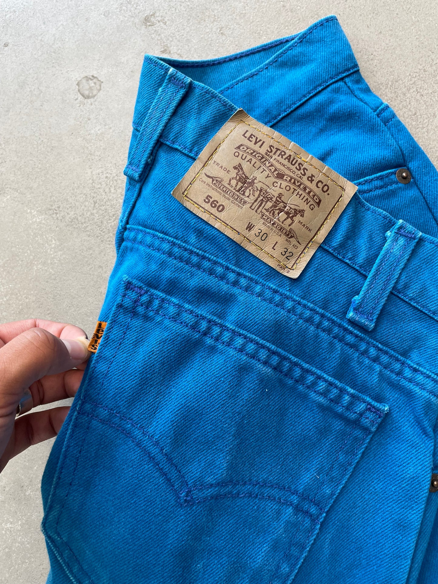 1990s 560 Levi’s Orange Tab Blue Denim