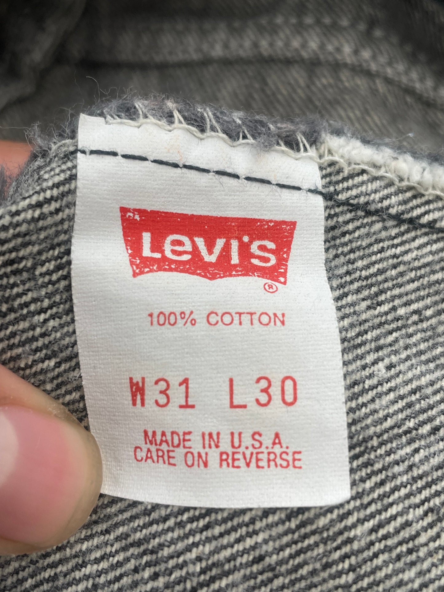 1980s/90s 505xx Black Acid Wash Jeans