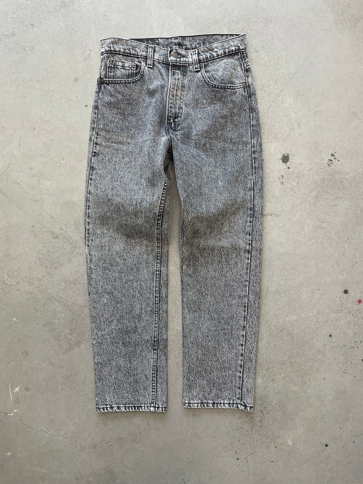 1980s/90s 505xx Black Acid Wash Jeans