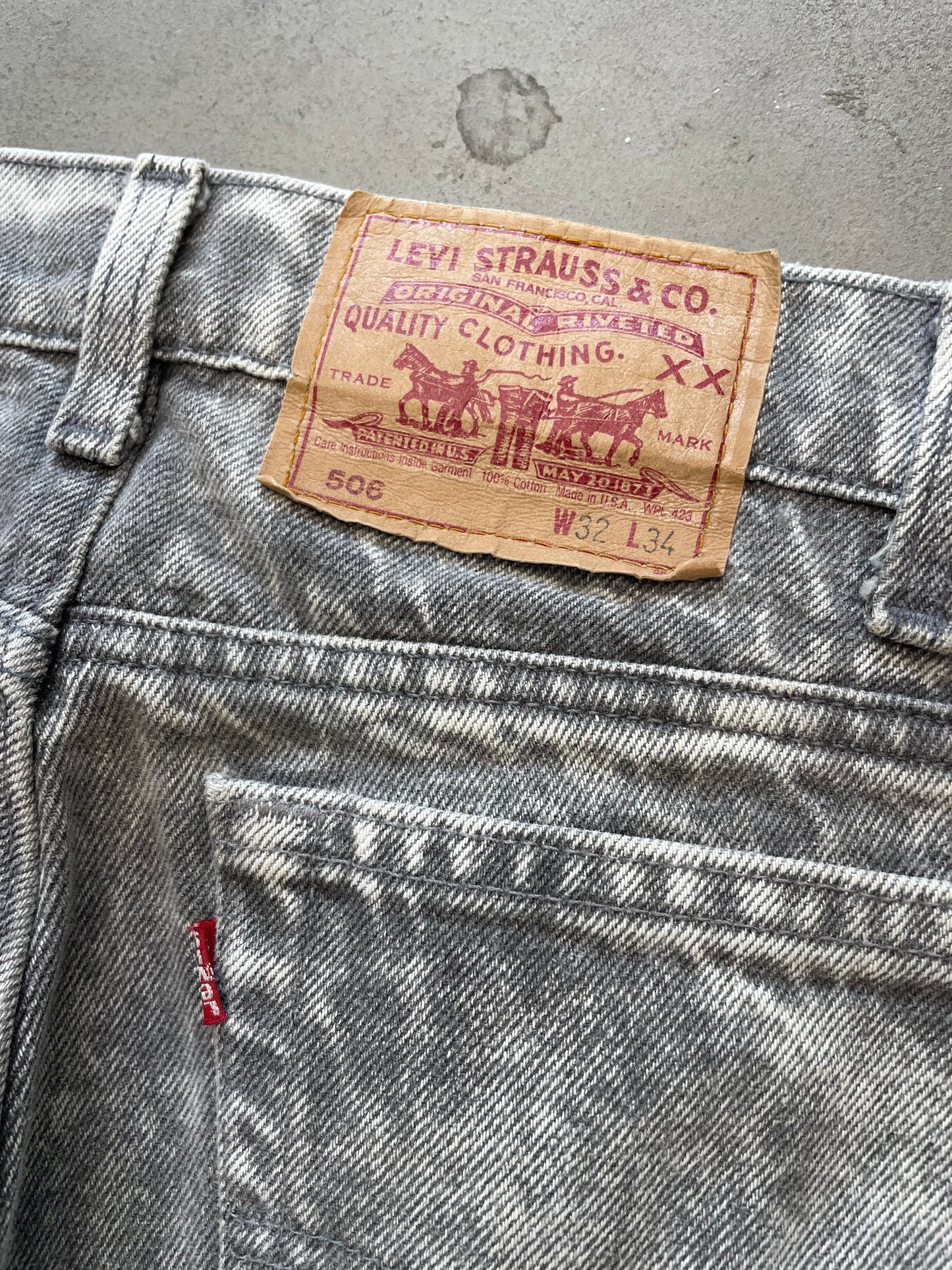 1980/90s Levi’s 506xx Gray Acid Wash Jeans