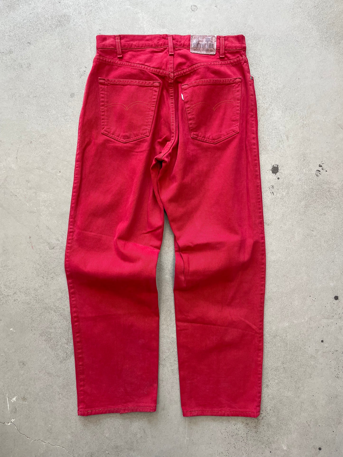 1990s Silver Tab Loose Red Denim