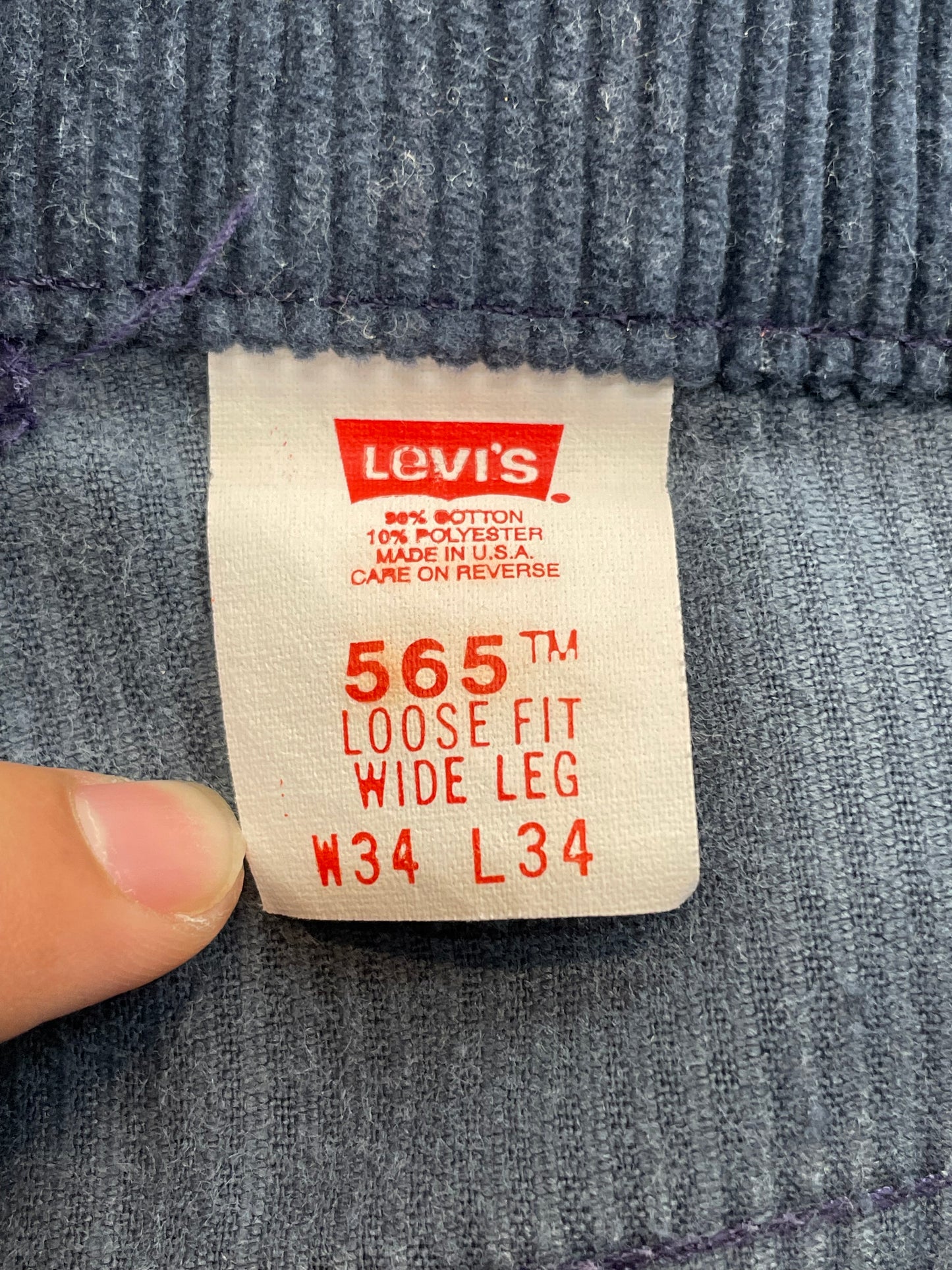 1990s Corduroy 565 Levi’s Wide Leg