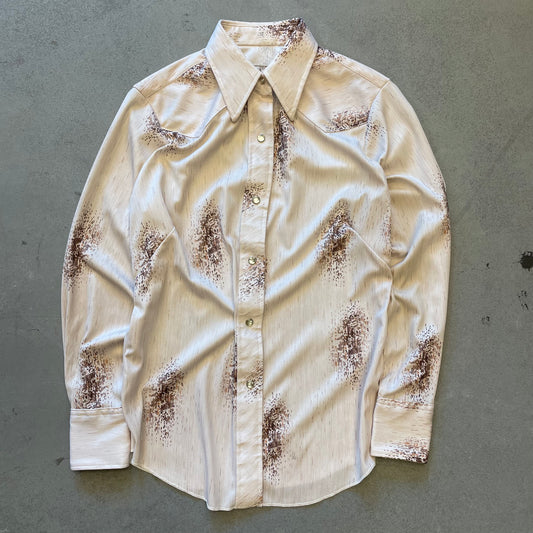 1970s H Bar C Western Pearl Snap Button Down Shirt