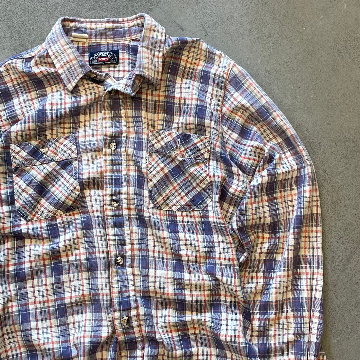 1980s Levi's Plaid Button Down Shirt