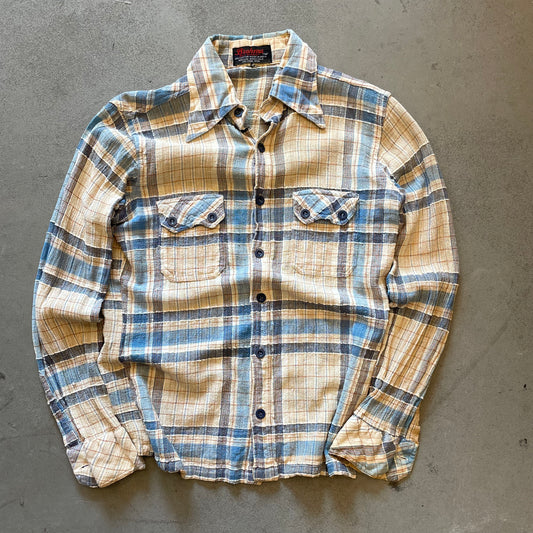 1970s Plaid Pattern Button Down