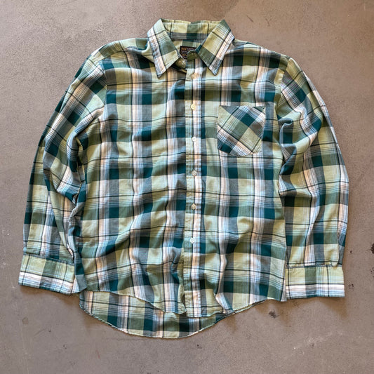 1960s Jcpenney Plaid Button Down Shirt