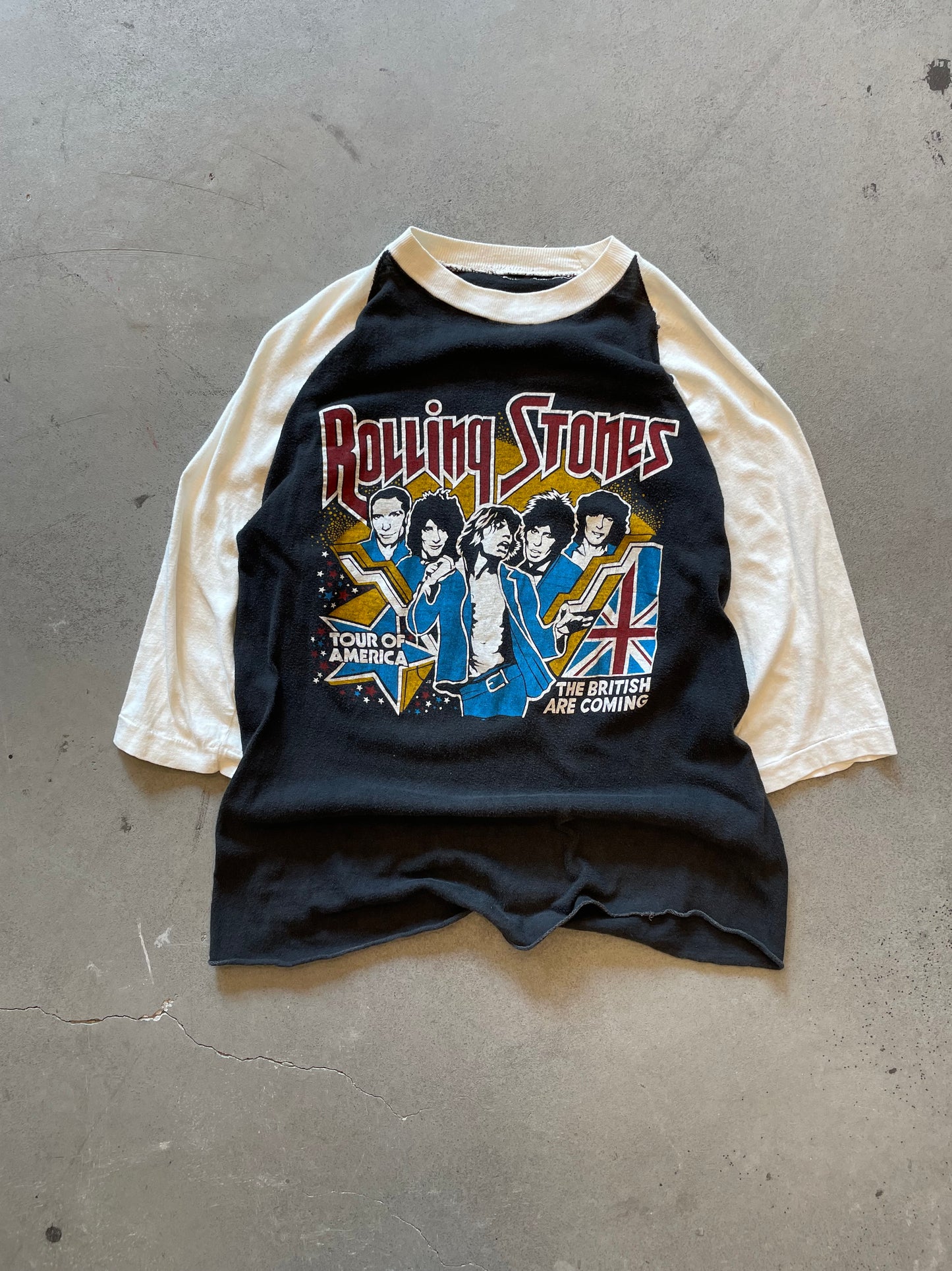 1980s Rolling Stones Raglan Sleeve America Tour T-Shirt