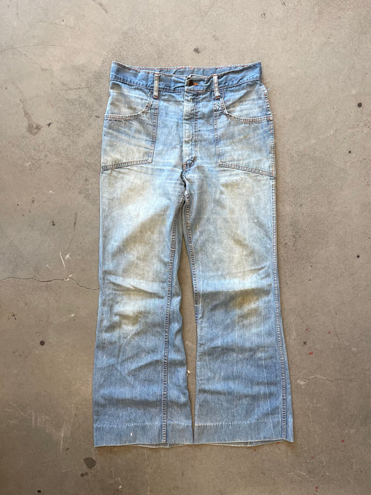 1970s Faded Glory Flare Denim