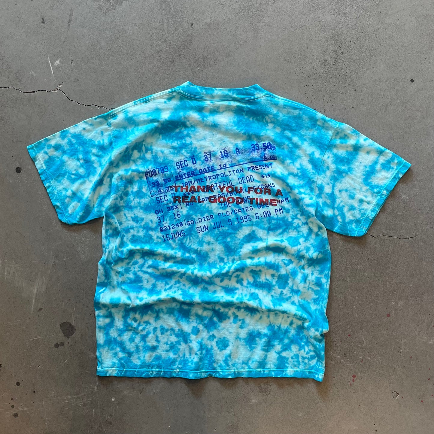 1990s Jerry Gracia Tie Dye Graphic T-Shirt