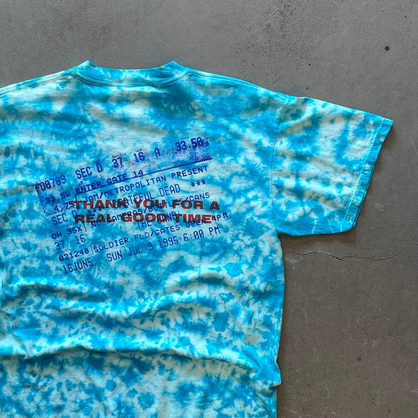 1990s Jerry Gracia Tie Dye Graphic T-Shirt