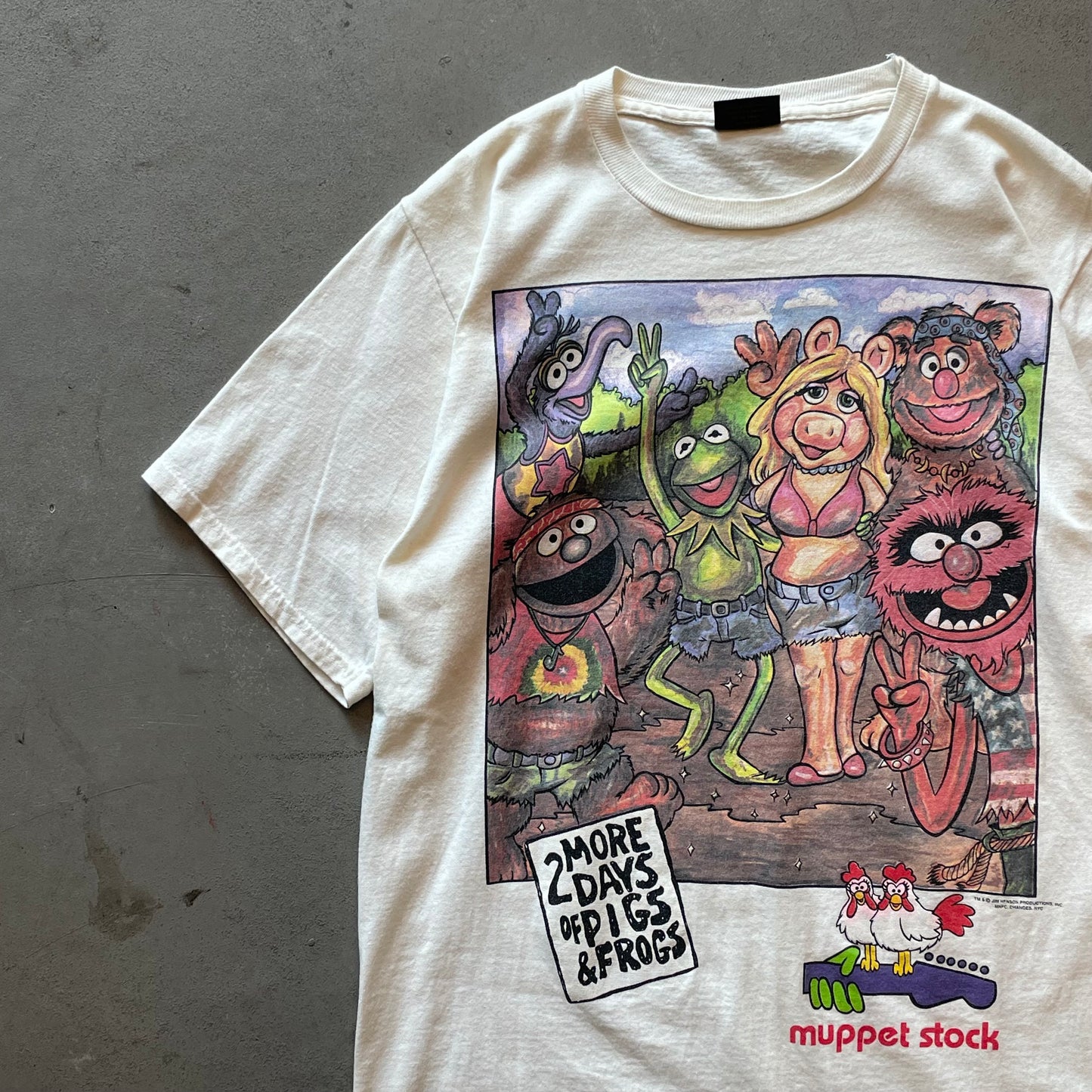 1990s Muppetstock "2 More Days Of Pigs & Frogs" Graphic T-Shirt