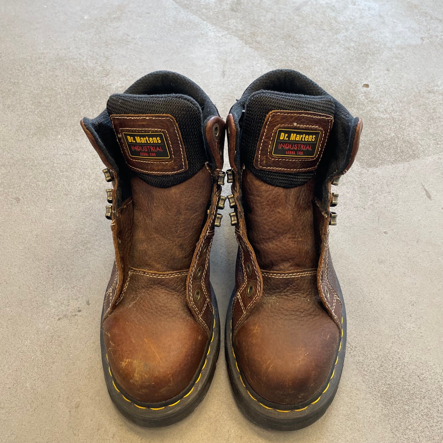 1990s Steel Toe Doc Martens Boots { NO LACES!!!!}