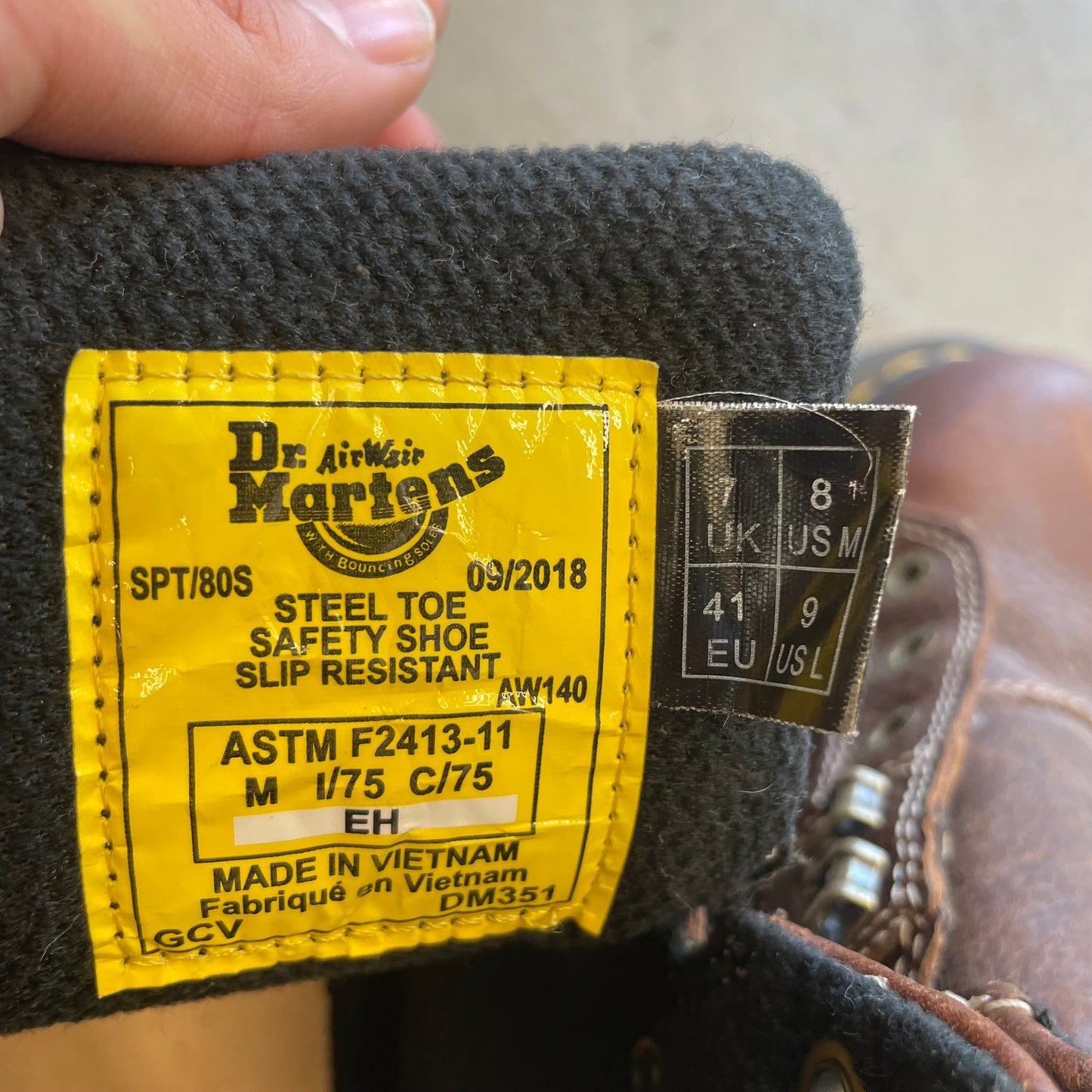 1990s Steel Toe Doc Martens Boots { NO LACES!!!!}