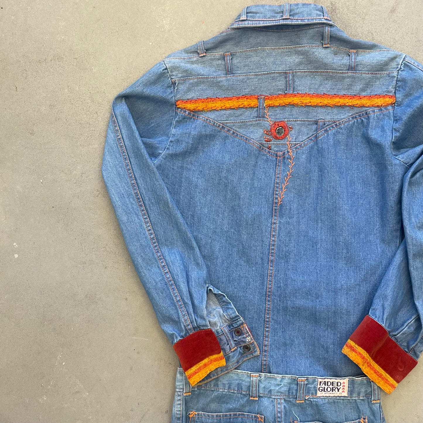 1960s/1970s Faded Glory Denim Bell Bottom Set